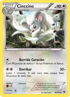 Carta Cinccino de la expansión Destinos Enfrentados, número 89/124