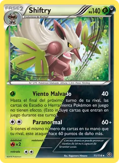 Carta Shiftry de la expansión Asedio de Vapor, número 11/114