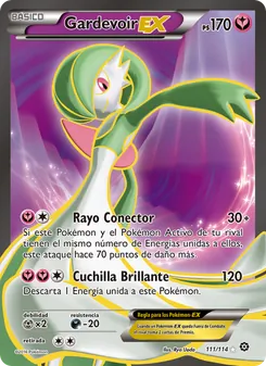 Carta Gardevoir EX de la expansión Asedio de Vapor, número 111/114
