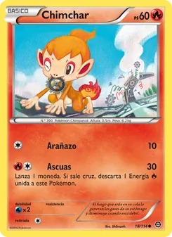 Carta Chimchar de la expansión Asedio de Vapor, número 18/114