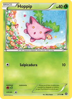 Carta Hoppip de la expansión Asedio de Vapor, número 3/114