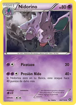 Carta Nidorino de la expansión Asedio de Vapor, número 44/114