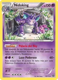 Carta Nidoking de la expansión Asedio de Vapor, número 45/114