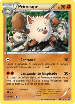 Carta Primeape de la expansión Asedio de Vapor, número 53/114