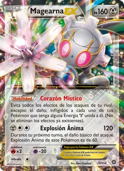 Carta Magearna EX de la expansión Asedio de Vapor, número 75/114