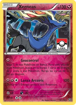 Carta Xerneas de la expansión Asedio de Vapor, número 81/114