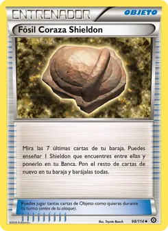 Carta Fósil Coraza Shieldon de la expansión Asedio de Vapor, número 98/114
