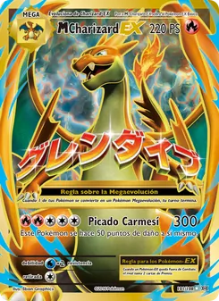 Carta M-Charizard EX de la expansión Evoluciones, número 101/108