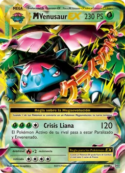 Carta M Venusaur EX de la expansión Evoluciones, número 2/108