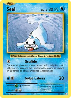 Carta Seel de la expansión Evoluciones, número 28/108