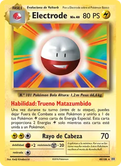 Carta Electrode de la expansión Evoluciones, número 40/108