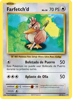 Carta Farfetch'd de la expansión Evoluciones, número 68/108
