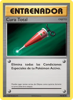 Carta Cura Total de la expansión Evoluciones, número 78/108