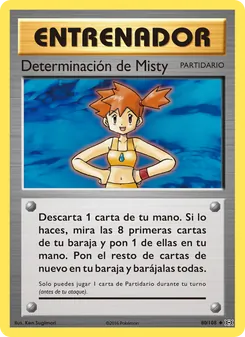 Carta Determinación de Misty de la expansión Evoluciones, número 80/108
