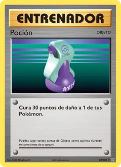 Carta Poción de la expansión Evoluciones, número 83/108