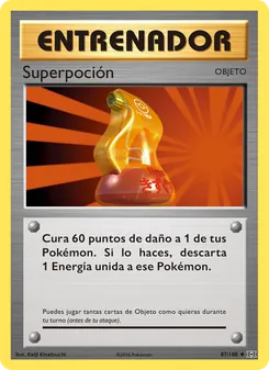 Carta Superpoción de la expansión Evoluciones, número 87/108