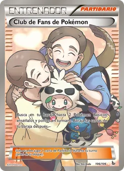 Carta Club de Fans de Pokémon de la expansión Destellos de Fuego, número 106/106