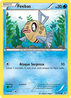 Carta Feebas de la expansión Destellos de Fuego, número 22/106