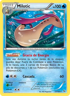Carta Milotic de la expansión Destellos de Fuego, número 23/106