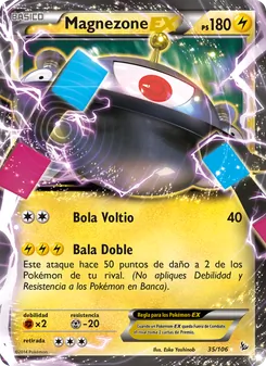 Carta Magnezone EX de la expansión Destellos de Fuego, número 35/106