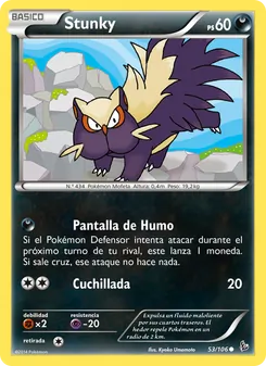 Carta Stunky de la expansión Destellos de Fuego, número 53/106