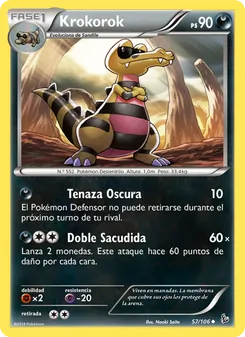 Carta Krokorok de la expansión Destellos de Fuego, número 57/106