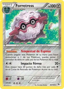 Carta Forretress de la expansión Destellos de Fuego, número 60/106
