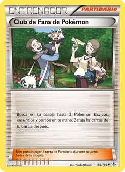Carta Club de Fans de Pokémon de la expansión Destellos de Fuego, número 94/106