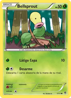 Carta Bellsprout de la expansión Puños Furiosos, número 1/111