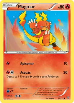 Carta Magmar de la expansión Puños Furiosos, número 10/111