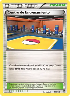 Carta Centro de Entrenamiento de la expansión Puños Furiosos, número 102/111