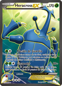 Carta Heracross EX de la expansión Puños Furiosos, número 105/111