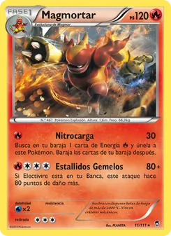 Carta Magmortar de la expansión Puños Furiosos, número 11/111