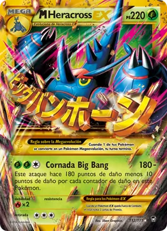 Carta M-Heracross EX de la expansión Puños Furiosos, número 112/111