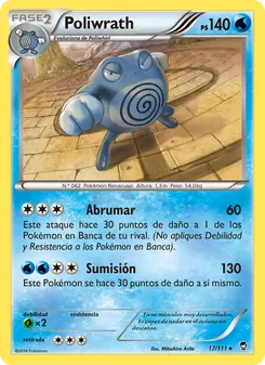 Carta Poliwrath de la expansión Puños Furiosos, número 17/111