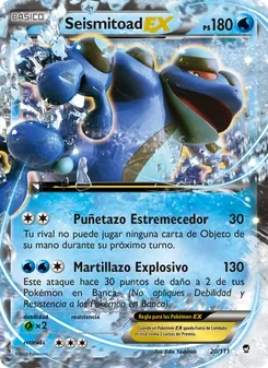Carta Seismitoad EX de la expansión Puños Furiosos, número 20/111