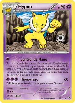Carta Hypno de la expansión Puños Furiosos, número 36/111