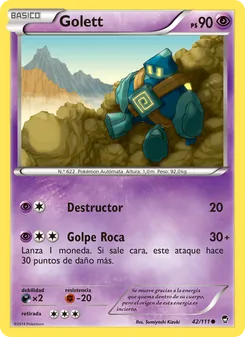 Carta Golett de la expansión Puños Furiosos, número 42/111