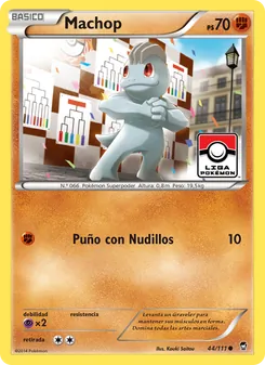 Carta Machop de la expansión Puños Furiosos, número 44/111