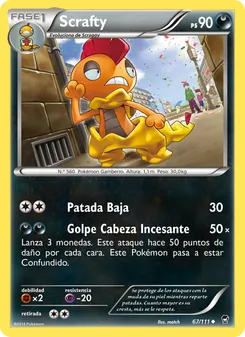 Carta Scrafty de la expansión Puños Furiosos, número 67/111