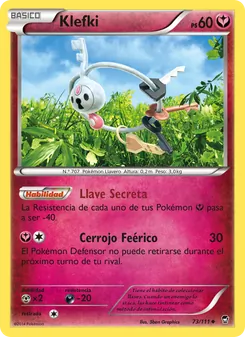 Carta Klefki de la expansión Puños Furiosos, número 73/111