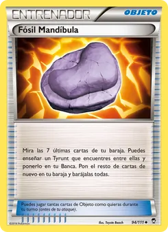 Carta Fósil Mandíbula de la expansión Puños Furiosos, número 94/111