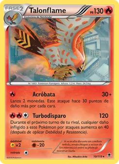 Carta Talonflame de la expansión Fuerzas Fantasmales, número 10/119