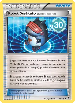 Carta Robot Sustituto Equipo del Team Flare de la expansión Fuerzas Fantasmales, número 102/119