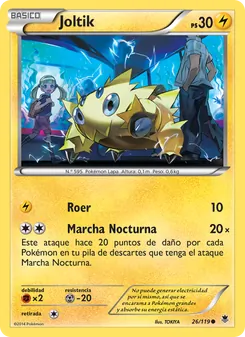 Carta Joltik de la expansión Fuerzas Fantasmales, número 26/119