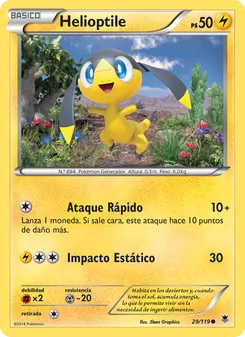 Carta Helioptile de la expansión Fuerzas Fantasmales, número 29/119