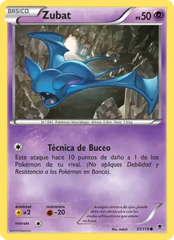 Carta Zubat de la expansión Fuerzas Fantasmales, número 31/119