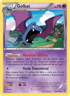 Carta Golbat de la expansión Fuerzas Fantasmales, número 32/119