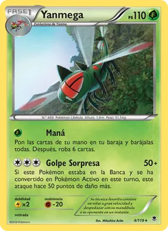 Carta Yanmega de la expansión Fuerzas Fantasmales, número 4/119
