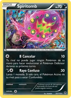 Carta Spiritomb de la expansión Fuerzas Fantasmales, número 55/119